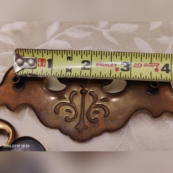 Vintage Brass Chippendale Batwing Drawer Pulls 5.75" x 2.25" NOS Lot of 4 - Picture 8 of 9